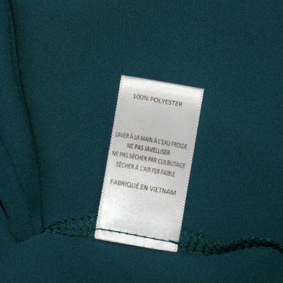 LUSH V-Neck Sheer Green/Blue Blouse Size S - Picture 7 of 7